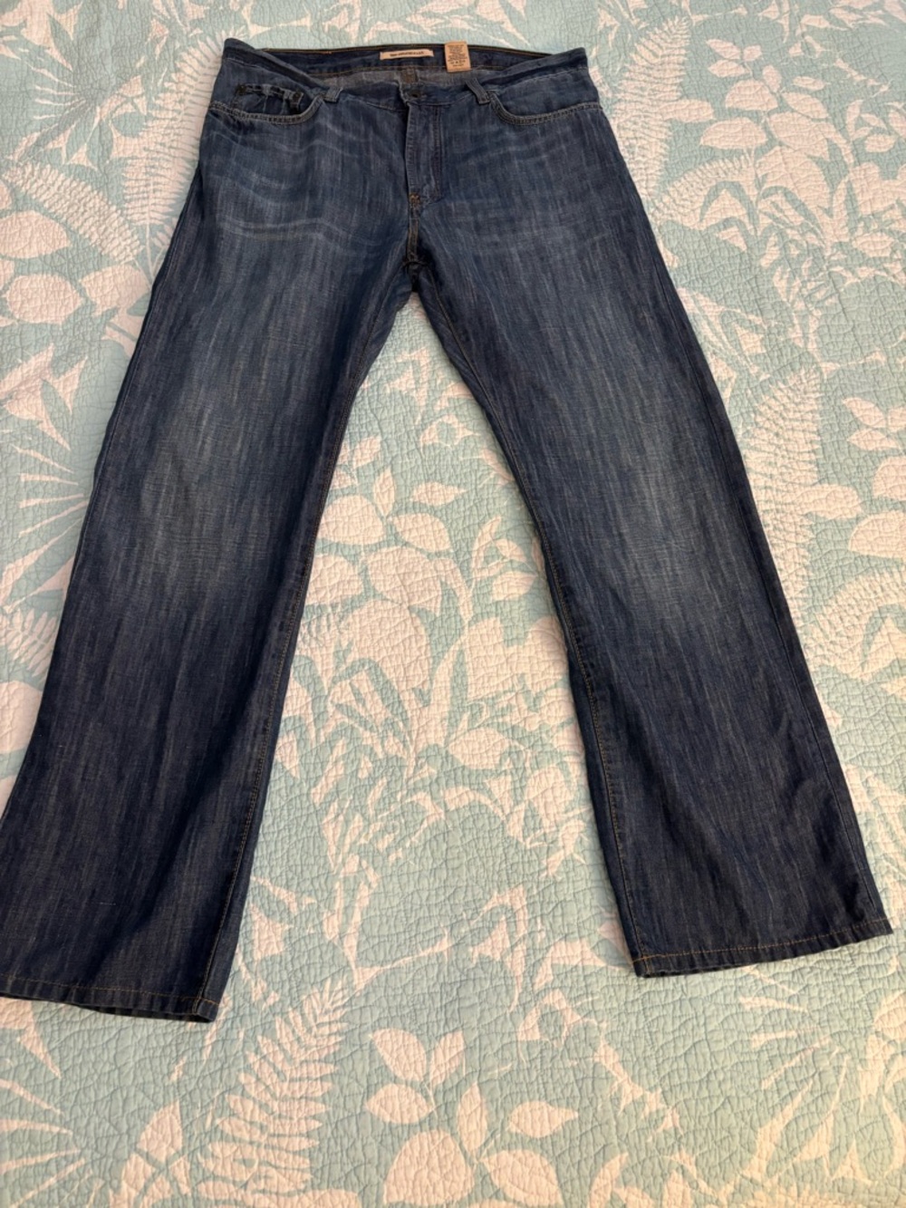 John Varvatos Dark Blue Wide straight leg Jeans - 33R